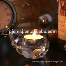 Small Crystal Glass Candle Holder for Decorations CHM069